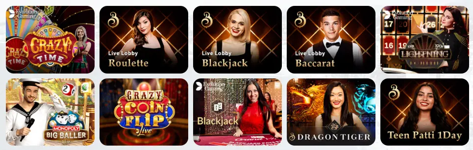 Juegos de casino en vivo PLATIN CASINO