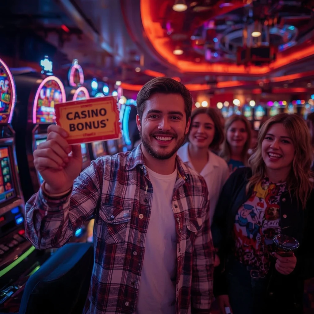 una persona con un bono de casino PLATIN CASINO