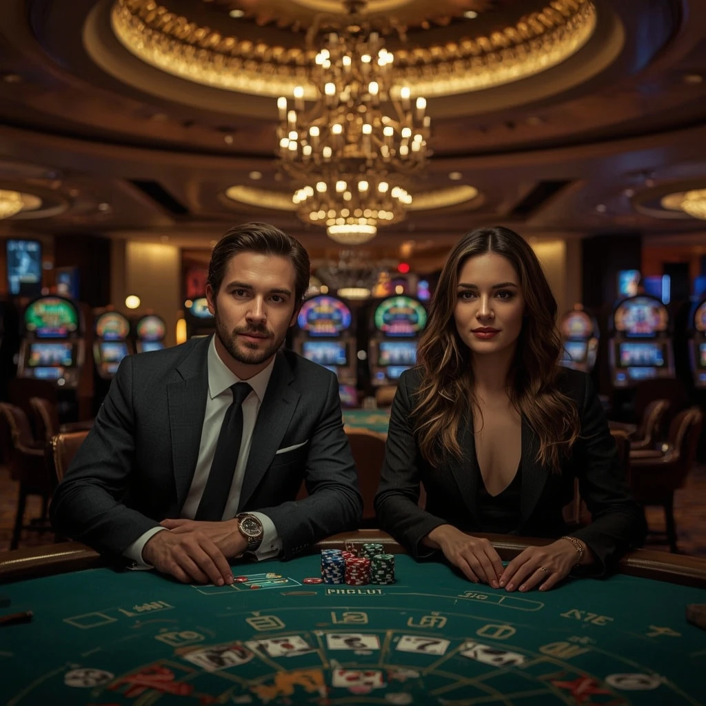 Dos jugadores de póker en PLATIN CASINO (Chile)